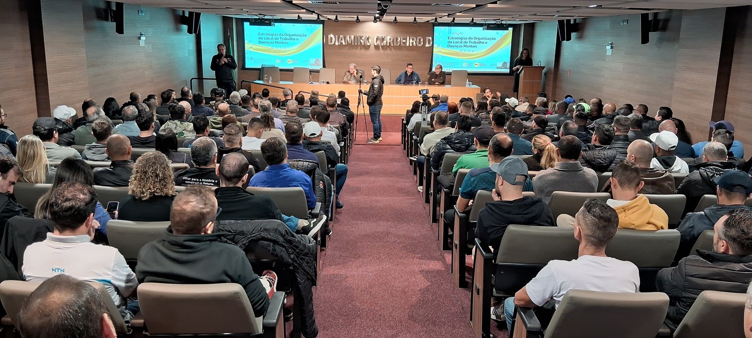 Seminário realizado em julho deste ano pelo Departamento de Saúde e Segurança do SMC, sobre Organização no Local de trabalho e Saúde Mental 